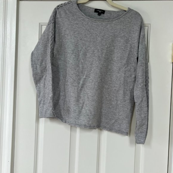 Colour Works Grey Pullover Sweater with braided detailing- LARGE - Picture 1 of 4